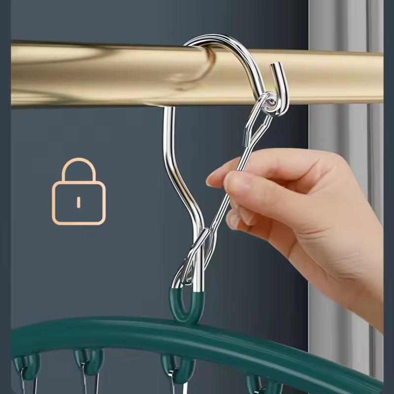 10 Klipů Nerezový Klip na Ponožky Úsporný Obloukový Stojan na Sušení Ponožek Větruodolný Protiskluzový Stojan na Oblečení Klip na Spodní Prádlo Věšák na Ručníky