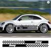 Volkswagen Beetle Racing Stripes: 2-Piece Side Skirt Stickers for Car Body Decoration