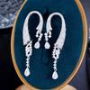 E0244 Personality Ear Jewelry Women'S Long Shiny Zircon Earrings