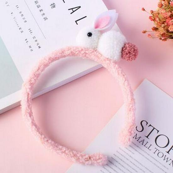 

Korean-Style Plush Rabbit Headband: Cute, Simple Hair Accessories for a Sweet, Forest Girl Look