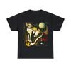 Vintage Style Cat T Shirt Abstract Funny Cute Art Tee Funky Fun Portrait Dalí