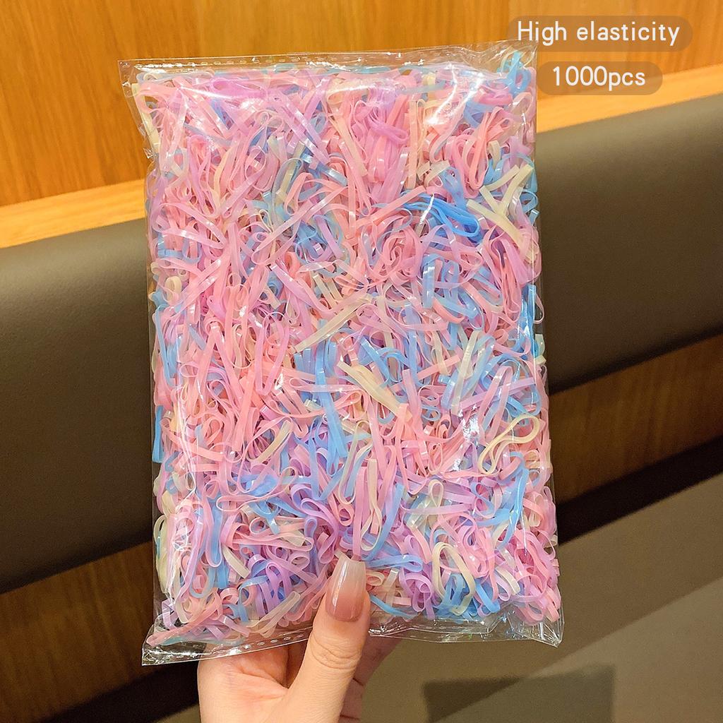 1000 elastických a odolných gumiček základní vlasové doplňky vhodné pro každodenní použití