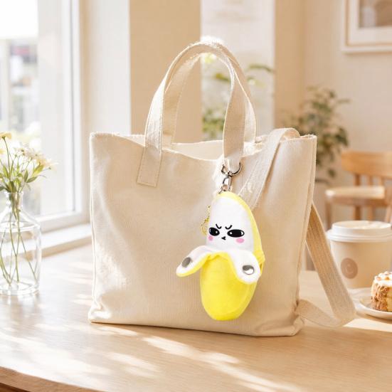 Musical Banana Plush Toy, Banana Fruit Sensing Metronome with Sounds, Interactive Sound Toy for Kids, Cute Motion Sensor Fruit Keyring Gift