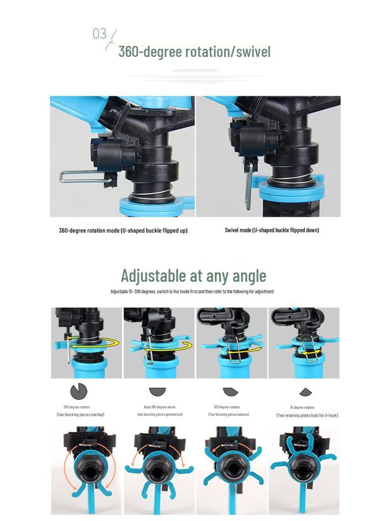360° Rotating Lawn and Garden Sprinkler for Automatic Irrigation