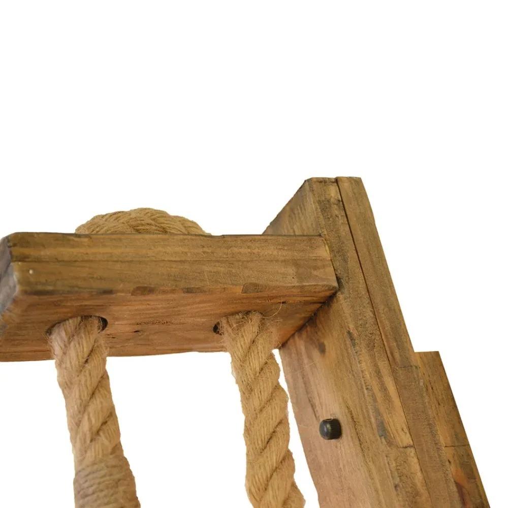 20cm American Lamps Wood Wall Lamp Decorative Lamp Wood Pastoral Stairs Restaurant Coffee Room Tearoom Retro Hemp Rope Wall Lamp