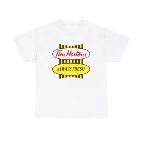 Tim Hortons Coffee Retro Graphic T Shirt ADULT NEW Heavy Cotton Tee S разноцветный