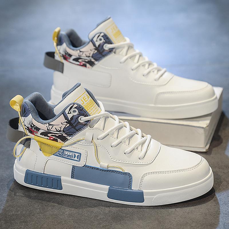 Pantofi sport albi pentru bărbați Pantofi casual Pantofi de alergare în stil stradal Pantofi pentru studenți Pantofi de iarnă de dimensiuni mari