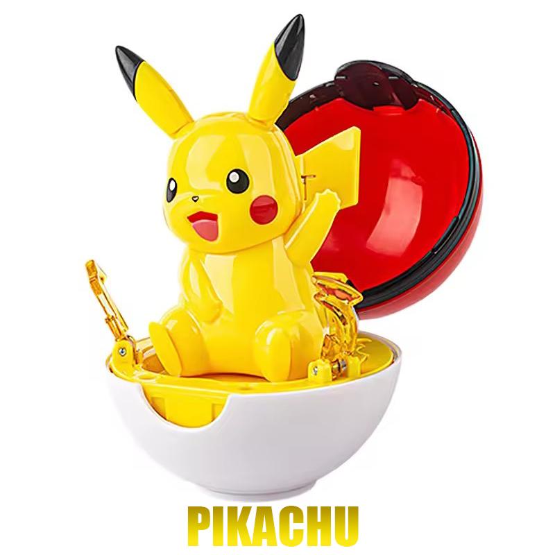 Toys Pokeball Deformation Anime Action Figure Model Pikachu Eevee Squirtle Charmander Bulbasaur Kids Gifts