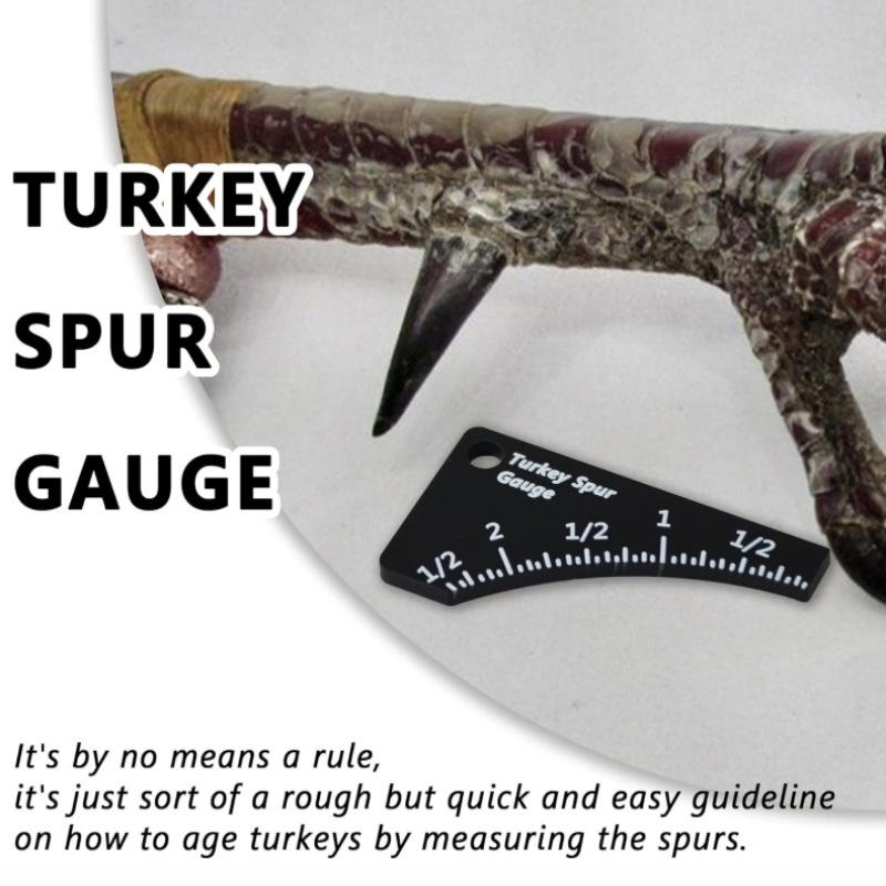 Multifunctional Wild Turkey Spur Gauge Portable Durable Turkey Spur Measure Ruler Compact Precision Measurement Tool With Buckle