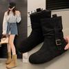 2025 New Autumn Round Head Comfortable Temperament Trendy Fashion Versatile Korean Style Short Boots Women Comfortable Fashion Boots Women