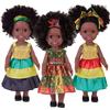 14in Black Baby Doll Nurturing Doll Realistic Handmade Soft African Reborns Toy Child Girl Parenting Game Popular Gift