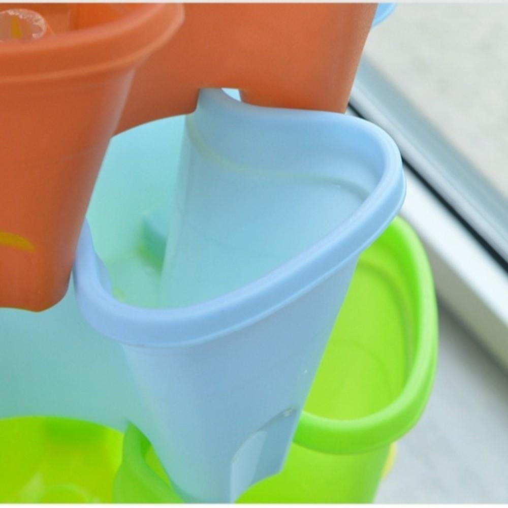 3/4 Petal Vertical Pot Plastic Planting Container Durable Stackable Flower Pot  Home