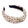 Knotted Fashion Hairbands and Hair Hoops: Non-Slip Top Knot Headbands with Leopard Print for Women and Girls - 4PCS Beige Brown Hair Accessories Set