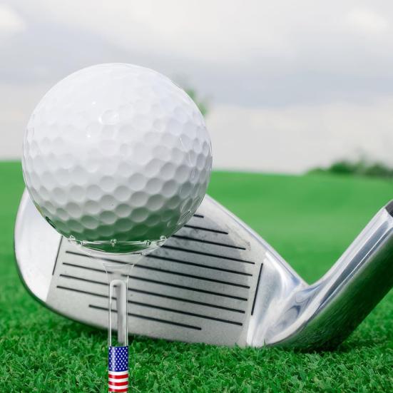 50 Stück unzerbrechliche, transparente Golf-Tees aus Kunststoff mit großer Tasse, geringer Reibung, verformt sich nicht leicht, 6 Zinken, Golf-Tees-Zubehör