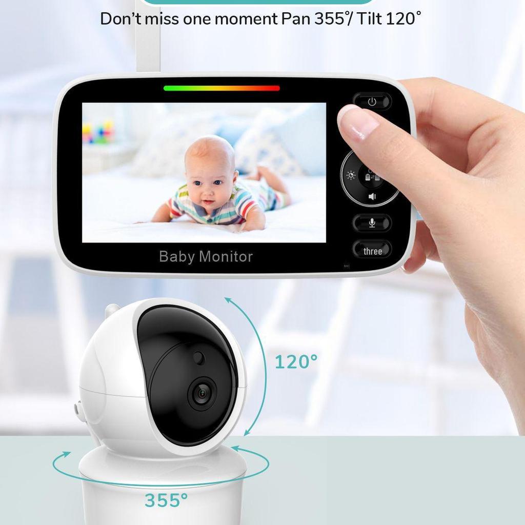4.3" Baby Monitor with Two-Way Intercom & Lullaby Camera