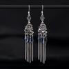 Retro Ethnic Style Butterfly Crystal Fringed Earrings Femininity Versatile Personality Long Earrings Fashion Earrings