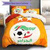 Algerien Nationalmannschaft Muster Bettwäsche Bettdecken-Set Heimdekoration Geschenk (1 Bettbezug + 2 Kissenbezüge (ohne Füllung))