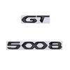 SQOB1 For Peugeot 5008 GT Car 3D Metal Letters Logo Badge Decals Sticker Car Auto Rear Trunk Alphabet Emblem Styling Stickers