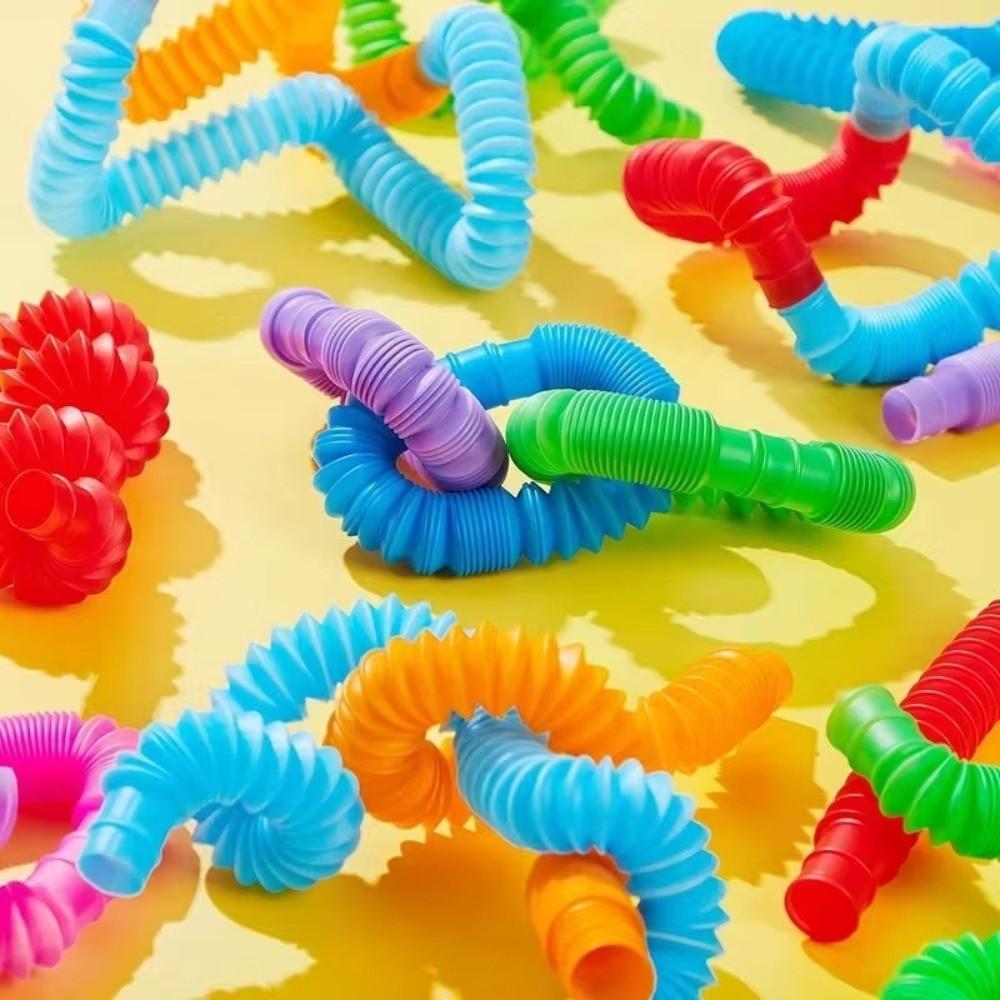 Connecting Stretching Twisting Telescopic Pop Tubes For Adults Stress Relief