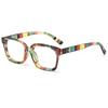 Stylish Colorful Striped Frame Reading Glasses Women Oversize High-Definition Comfortable Anti Blue Light Presbyopia Eyeglasses
