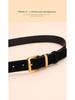 Versatile Matte Leather Women's Belt - Elegant Fashion Suede Waistband with Second Layer Cowhide for Jeans