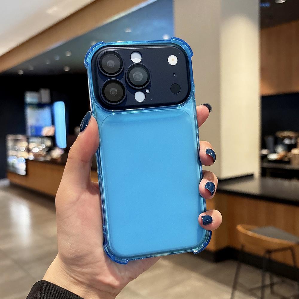 Candy Color Shockproof Armor Phone Case For iPhone 17 16 15 14 13 Pro Max 16Pro 17Pro Cases Airbag Bumper Protector Cover