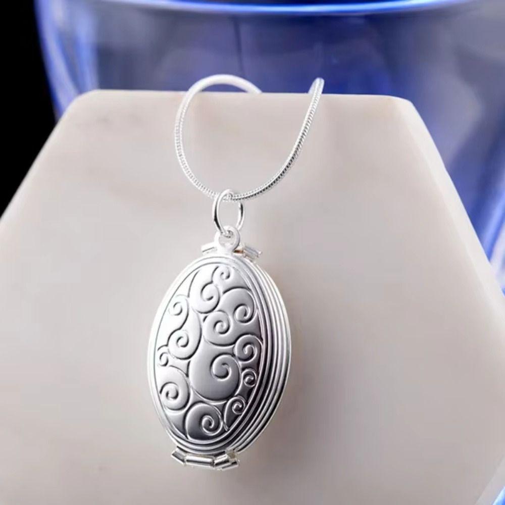 Jewelry 4 Photo Pendant Memory Memory Floating Locket Necklace Fashion Album Box Necklaces  Women