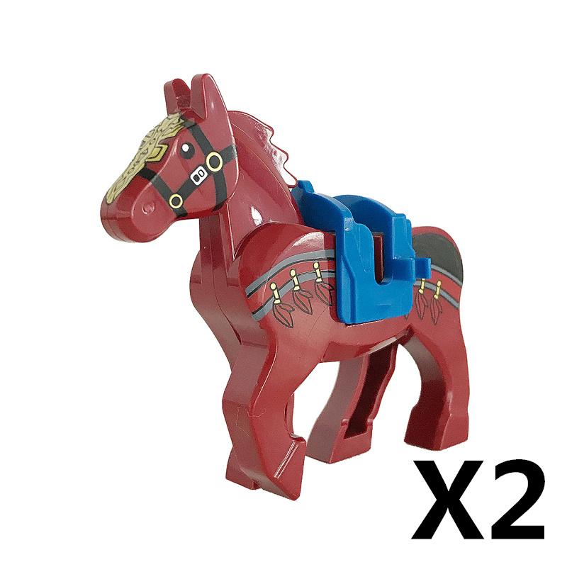 Medieval Castle Knight Building Block African Animal Elephant Tiger Camel Deer Bear Dragon Horse soldier Sheep Boar MOC Toy Gift