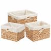 Storage Baskets 3 Pcs Natural Water Hyacinth