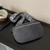 Fashion Corduroy Waist Bag Multi-pockets Zipper Crossbody Bags Wide Guitar Strap Shoulder Bags Outdoor