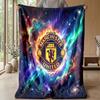 Manchester United Theme Blanket Soft Flannel Blanket Plush Throw Blanket Cozy Sofa Bed Blanket for Home Decor