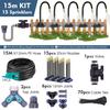 20-5m 3/8" 9/12mm Misting Cooling System 360° Free-bend Brass Nozzle Adjustable Atomizer Sprayer Garden Irrigation 80mesh Filter
