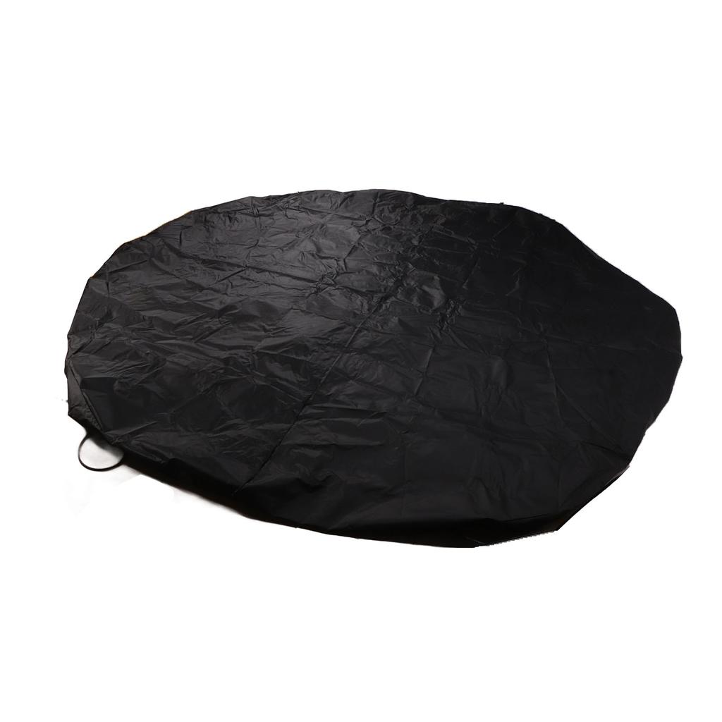 10ft Swimming Pool Cover Round Shape Oxford Cloth Dustproof Black Winter Pool Cover for Barbecue Grill