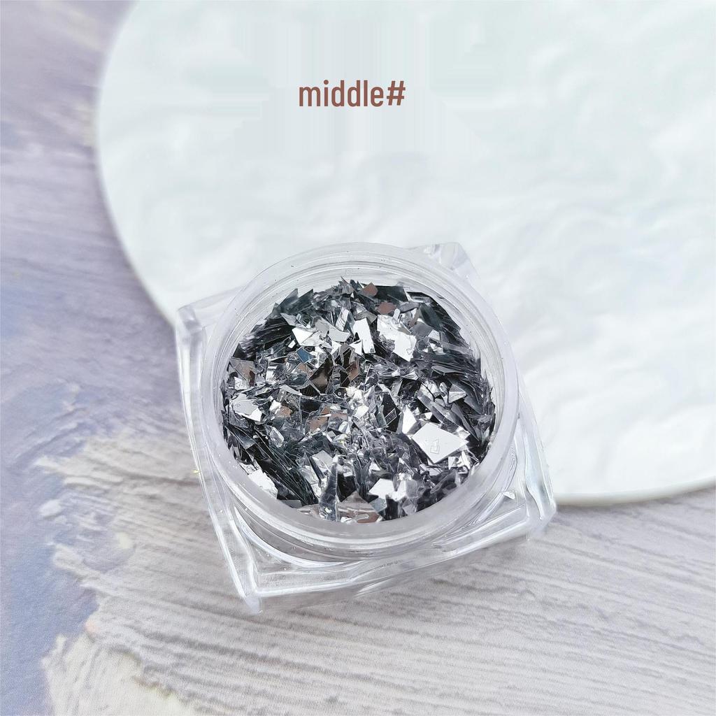 Aurora Nail Art Irregular Glass Shards - Candy Cellophane Flakes