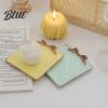 Durable Resin Vanity Tray Vintage Bow Candle Holder Exquisite Storage Tray Decorative Plate Aesthetic Shallow Holder Plate Desktop Organizer