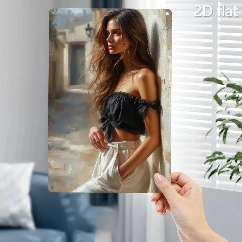 

Metal Wall Art Weatherproof Iron Sign Plaque Pre Drilled Home Garden Decor Gift білий