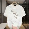 Summer Printed Round Neck Men's Loose and Fashionable Versatile Short Sleeved T-shirt Tops