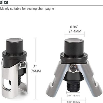 Champagne Stoppers, Bottle Sealer for Champagne, Cava, Prosecco & Sparkling Wine, Leak Proof Champagne Stoppers