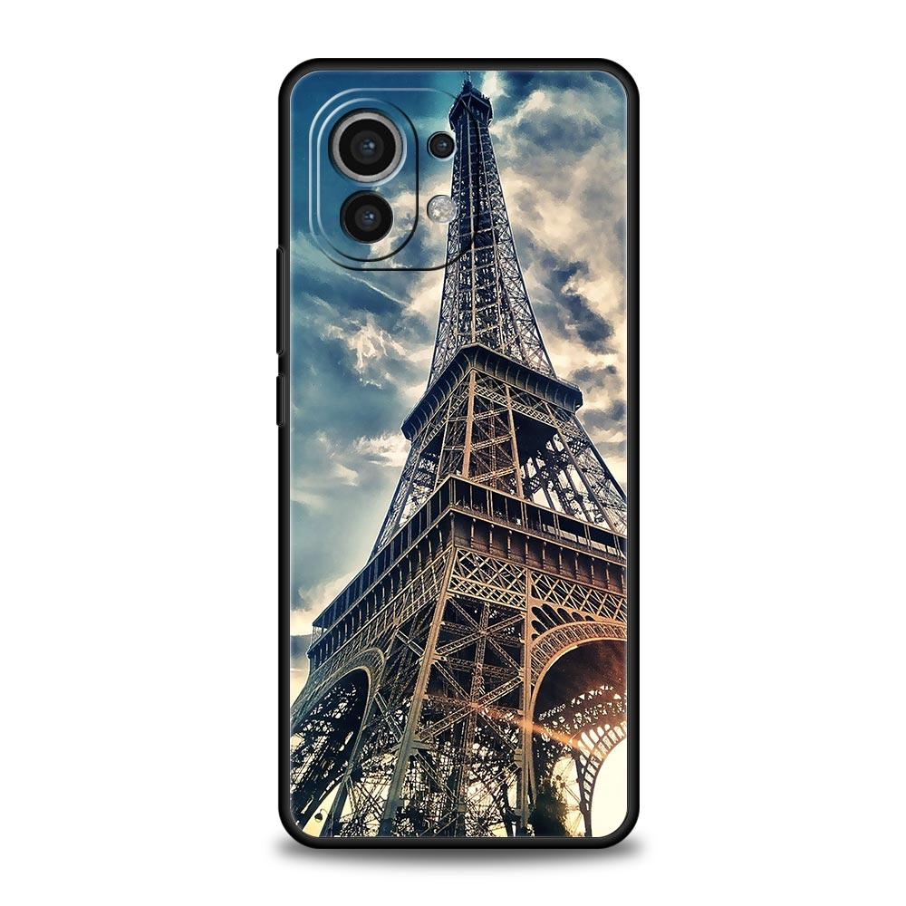 Phone Case For Xiaomi Mi 15 14 13 12 11 Lite 14T 13T 12T 11T Pro Poco X7 X6 X5 X3 Pro F6 F5 F4 Cover Red Umbrella Eiffel Tower