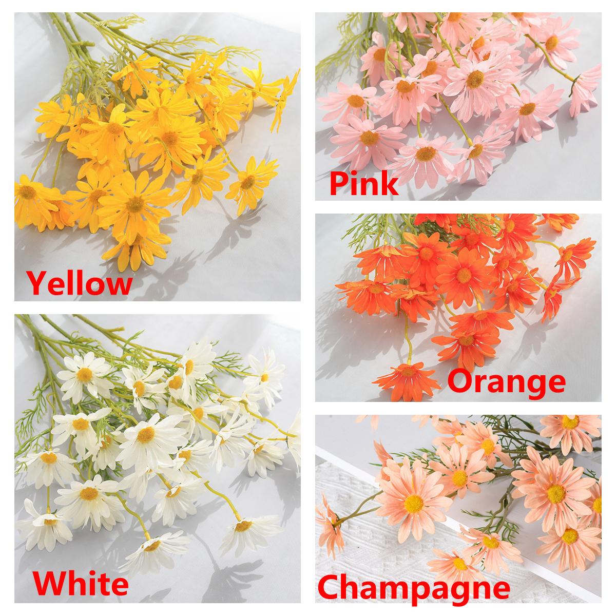 

5/10Pieces Artificial Flowers Silk Daisy Bridal Bouquets Vase Home Wedding Garden Decoration DIY Gifts Fake Plants Accessories 5 pieces