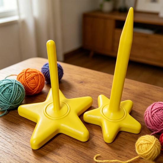 3D Printed Yarn Spinner Smooth Rotating Yarn Holder Cute Star Tangle-Free Yarn Spinner for Crocheting Knitting Lovers