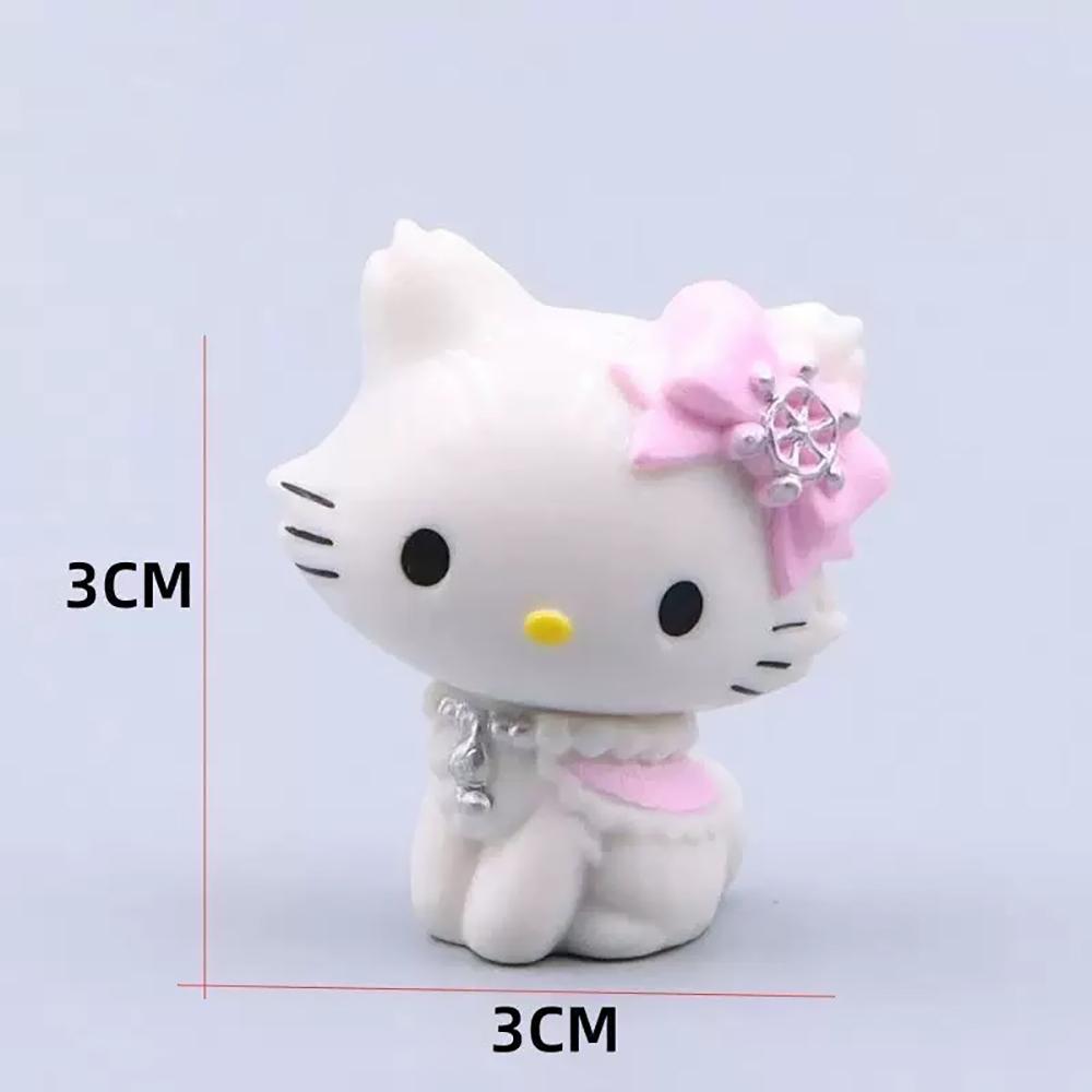 Sanrio 4Cm Figure Hello Kitty Cat Elves Keychain Anime Doll Kawaii Diy Decoration Christmas Gifts For Proposal Girl Children