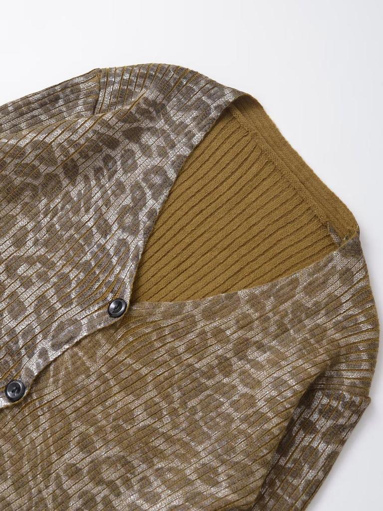 2024 Autumn Women's Fashion: European & American Style Animal Print Knitwear