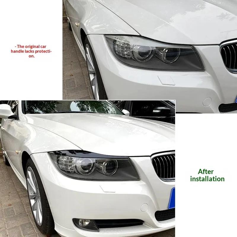 Car Headlight Lamp Eyebrows Cover Trim Stickers For BMW 3 Series E90 E91 320i 330i 2005-2012 Model ABS Material Car Accessories