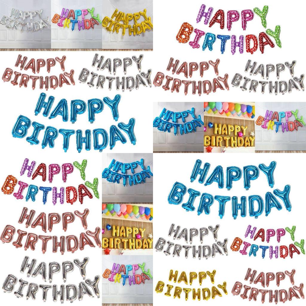 Elegant Silver Happy Birthday Letter Balloons For Memorable Birthday Parties