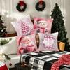 Christmas Decoration Pillowcase New Year Gift Cute Santa Claus Snowman Pattern Home Room Decoration Sofa Cushion Cover