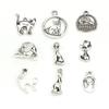 20pcs Vintage Metal Mixed Random Cat Charms Animal Pendants For Jewelry Making Diy Handmade Jewelry