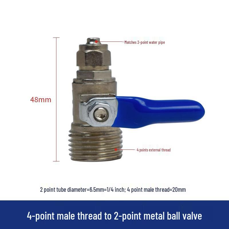 All-Copper Inlet Tee Ball Valve for Pure Water Machine (4-Point, 2-Point, 3-Point)