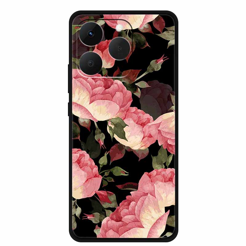 Case For OPPO Realme 15T Embossed Blossoms Funda 3D Relief Flowers Coque Silicone Soft Phone Cover For Realme 15 T 5G Bumper