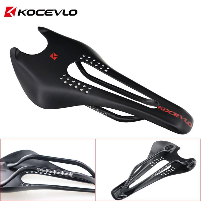 Ultra Lightweight Carbon Fiber Bicycle Saddle Road Mountain Bikes Comfortable Breathable Seat Pad SD05 Black